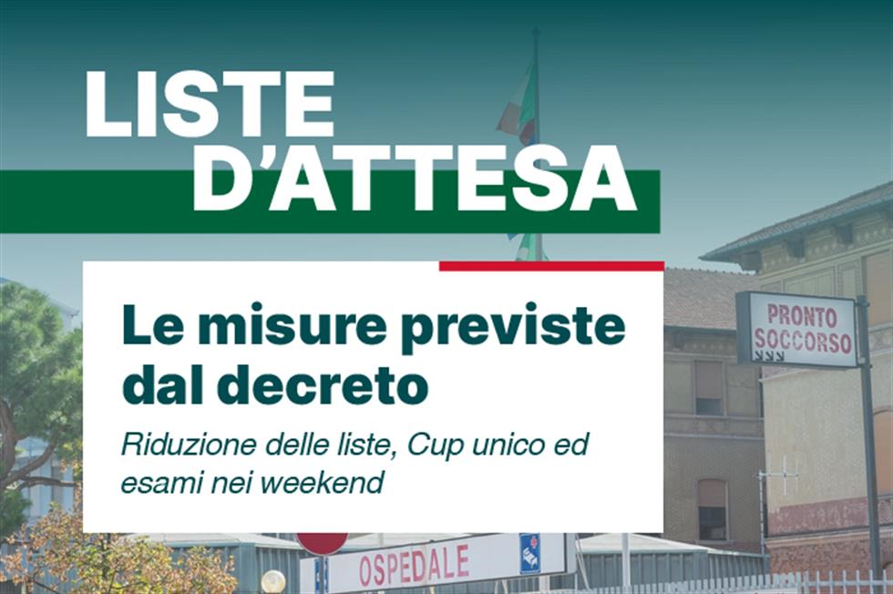 Liste d'attesa: novità dal Governo